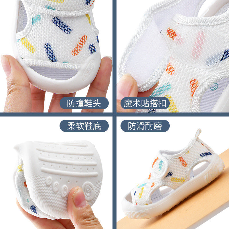 Baby cloth sandals boys summer infant shoes  new walking shoes baby shoes one year old girls infant mesh shoes