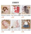Children's clothing cross-border european and american girls short-sleeved t-shirt + shorts two-piece set children's clothing suit