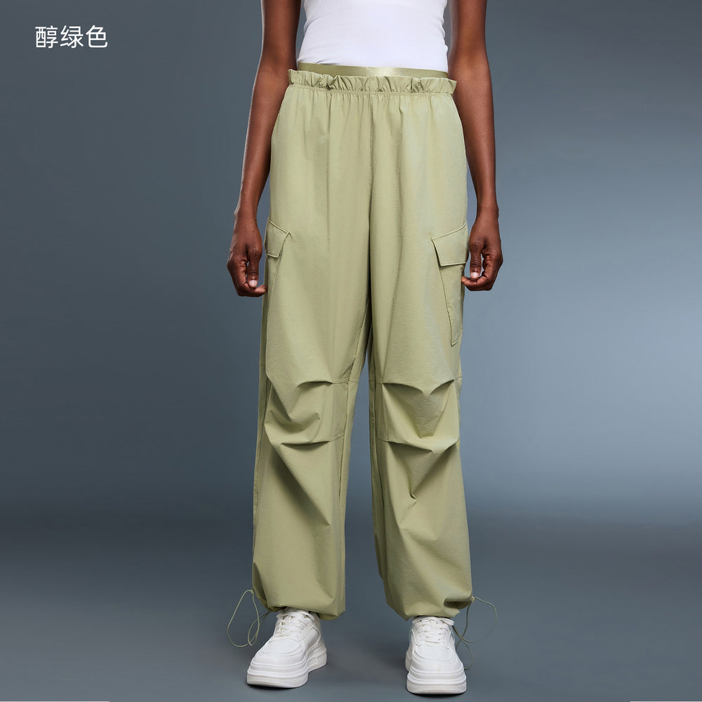 American paratrooper cargo pants - women's double waistband, straight leg, jogger style, quick-dry, breathable, casual activewear trousers d25111