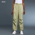 American paratrooper cargo pants - women's double waistband, straight leg, jogger style, quick-dry, breathable, casual activewear trousers d25111