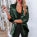 Aliexpress  european and american women casual sequin tops multi-color sequinlong sleeveselegant suit outwearins