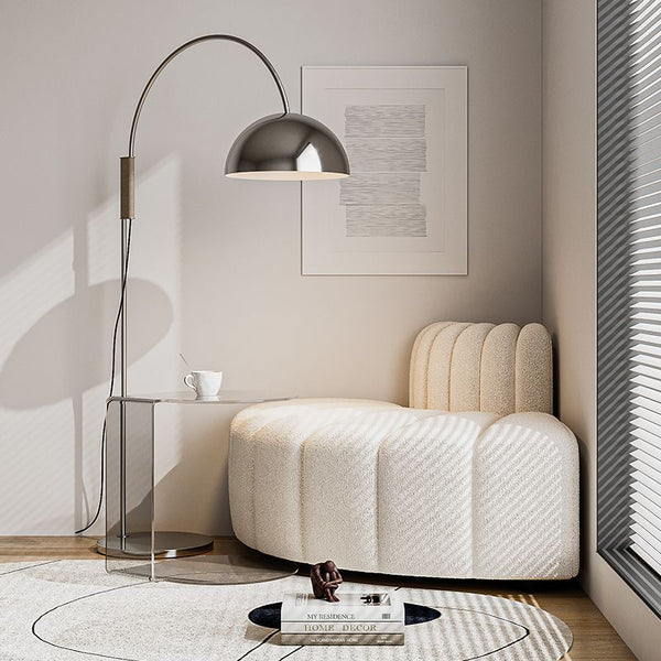 Cream style household small apartment bedroom living room room single sofa corner fabric leisure senior lazy sofa