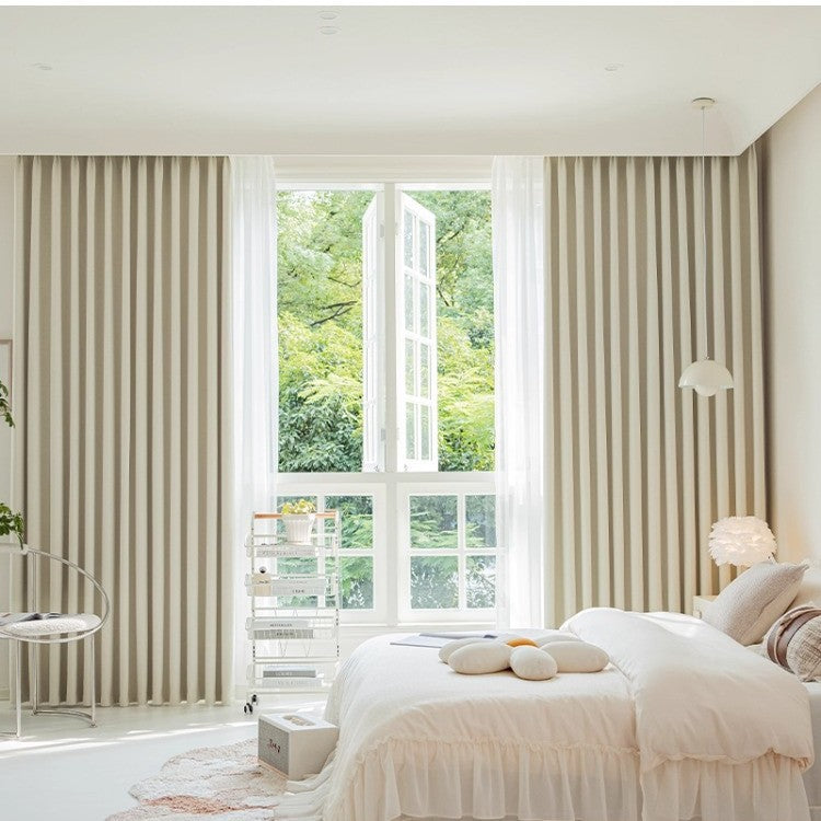 Cheese cashmere chenille curtains - blackout, thickened fabric, premium feel for living room and bedroom. wholesale shaoxing curtains