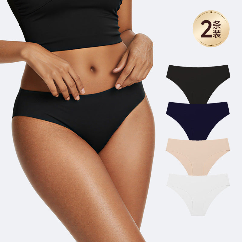 exclusive seamless ice silk sports underwear, one-piece breathable women's yoga fitness briefs