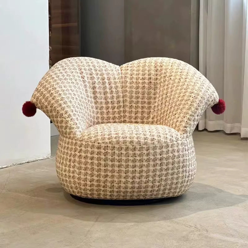 Clown beanbag single french cream style living room balcony design casual fabric casual sofa chair for home