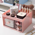 Desktop cosmetic multifunctional storage office pen holder makeup brush lipstick eyebrow pencil drawer compartment dressing box