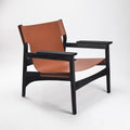 Black dark brown leather