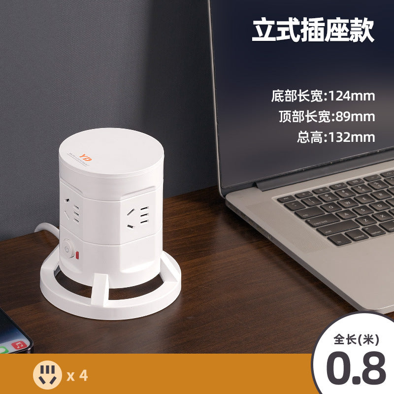 Vertical socket multi-function converter plug strip multi-slot rubik's cubefor homeusb row plug panel multi-hole wiring board