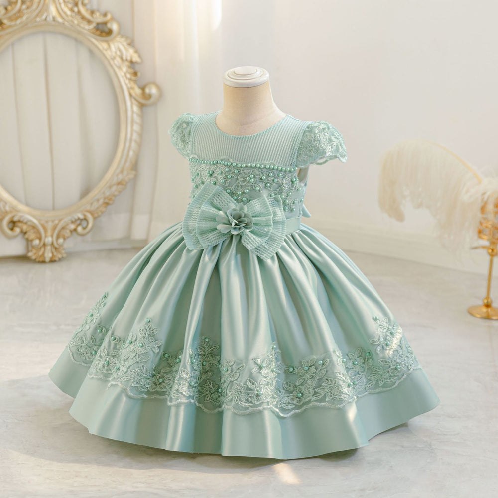 New arrival mid-length skirt section lace kids dress princess dress girl piano performance dress kids dress