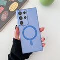 Suitable for samsung s25ultra frosted skin feel protective case s26 fine hole ice mist magnetic charging pc mobile phone case s23