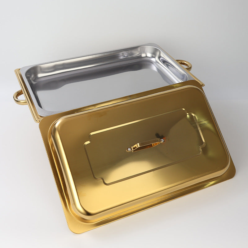 Amazon stainless steel alcohol stove cross-border buffet stove alcohol heating meal stove restaurant buffet stove foldable