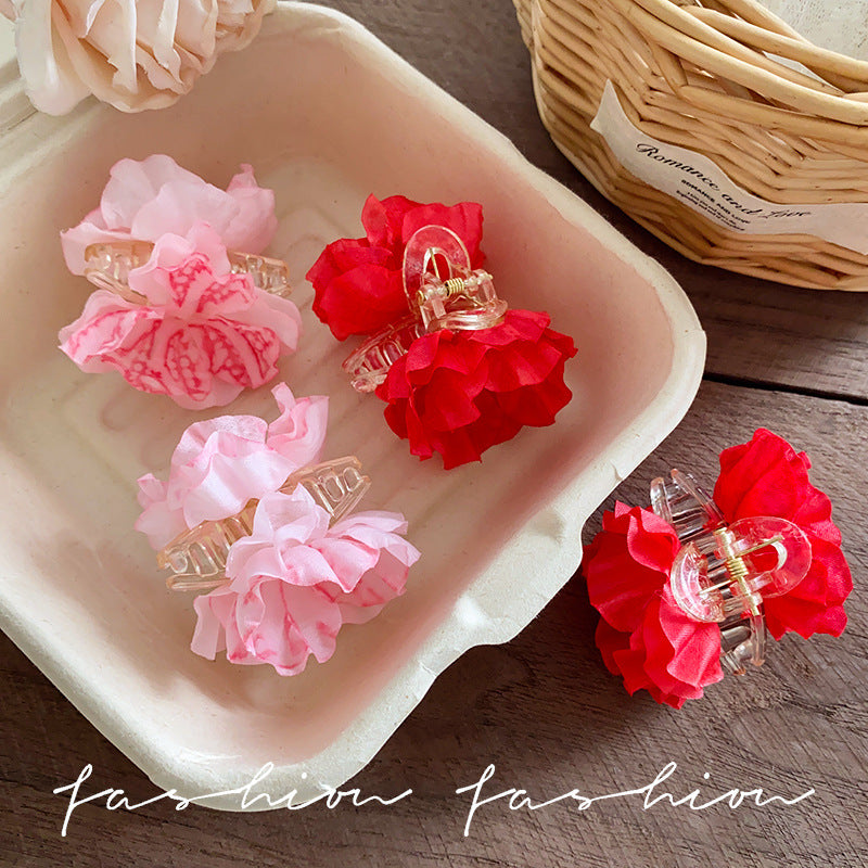 Forest style flower hairpin for women's back of head half-tied hair clip elegantclassy headwear medium shark clip hair accessories