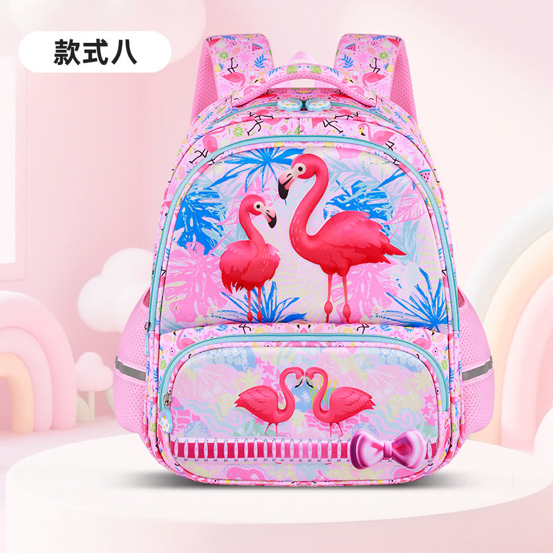 2025 new cute cartoon kids' backpack - large capacity, multi-compartment, lightweight, spine-protecting backpack for grades 1-3