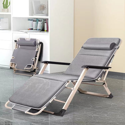 Recliner foldable lunch break single bed office backrest nap balcony for home lazy beach adult chair