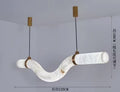 Modern minimalist faux marble chandelier - designer creative light luxury for villa, restaurant, bar, lobby - round, column, and linear styles available