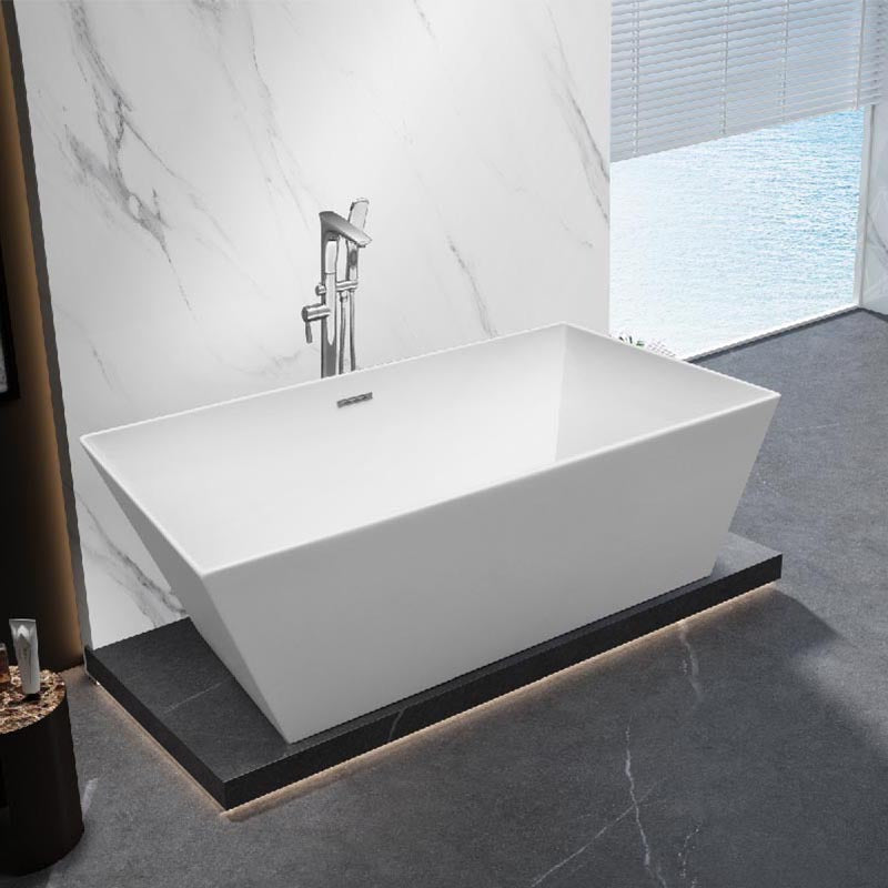 Sannora Saint Laurent bathroom small acrylic rectangular thin edge adult independent bathtub 1.5-1 meters