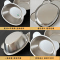 304 stainless steel panda plate - cartoon kids' snack plate, drop-proof, multi-compartment, double-handled pasta dish for home use