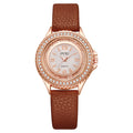 2025 new luxury rhinestone women's watch - fashionable and minimalist round quartz wristwatch for female students - wholesale