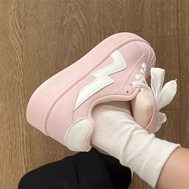 Pink shell toe bread shoes for women ins2026 spring and summer style easiest for match student casualeasiest for matchretro sports sneakers
