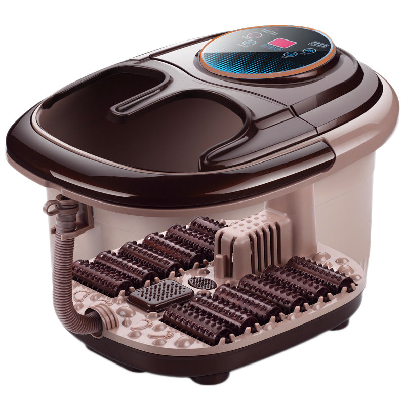 Foot bath, foot washing basin, blood circulation and meridian massage, automatic heating foot bath bucket, foot massage machine, for home constant temperature button type