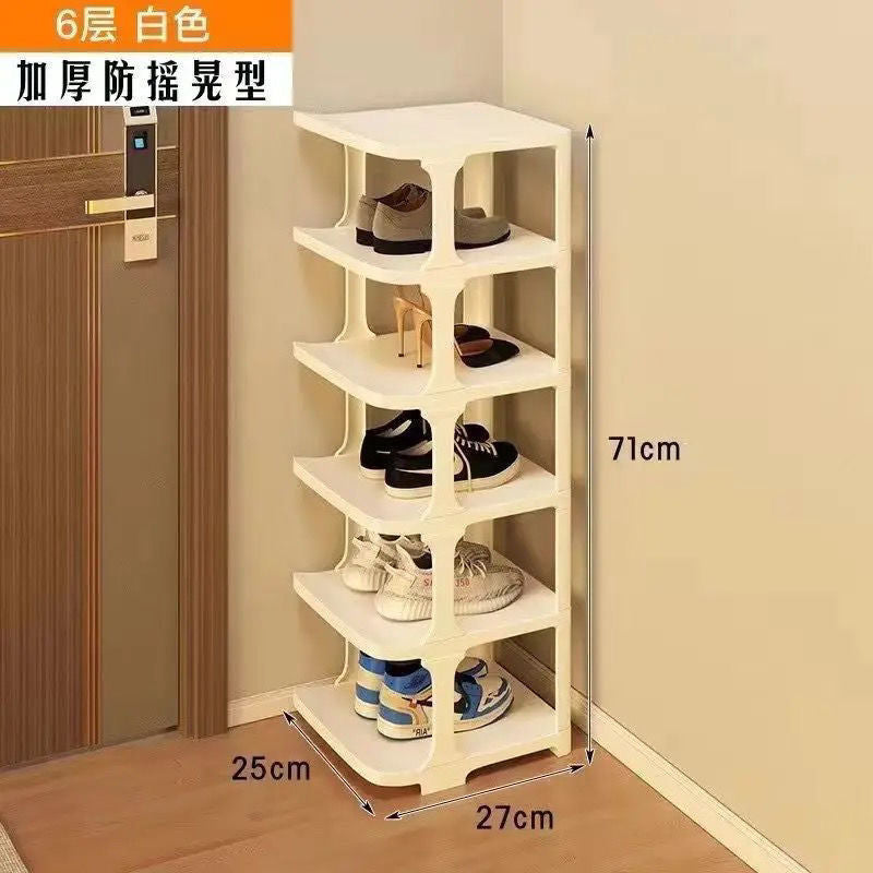 Shoe rack simple door dormitory rental house living room multi-layer for home economical shoe rack vertical storage handy gadget