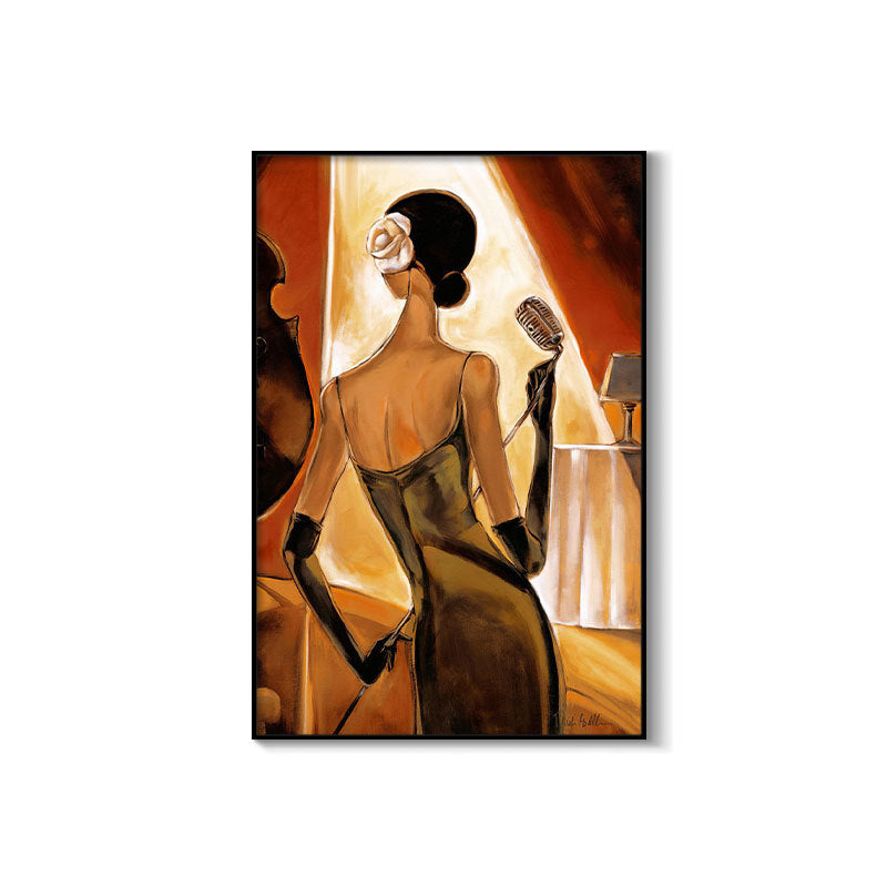 Bar decorative painting industrial style retro beautiful woman ktv box dance hall clear bar background wall painting creative painting