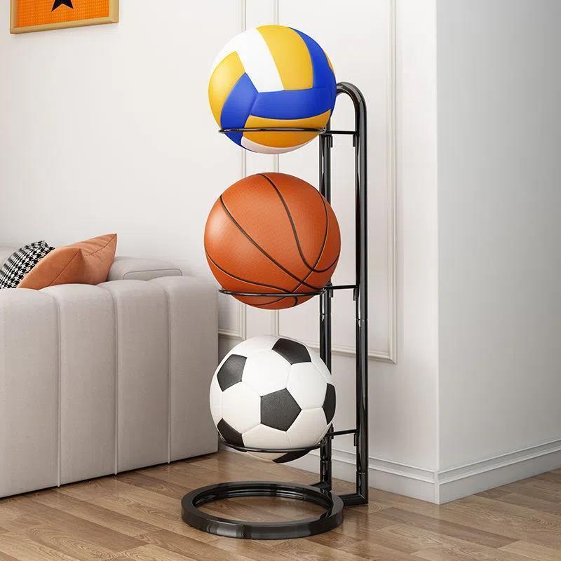 Simple household indoor children's basketball storage rack, ball placement, football leather ball rack, ball placement, mobile floor type
