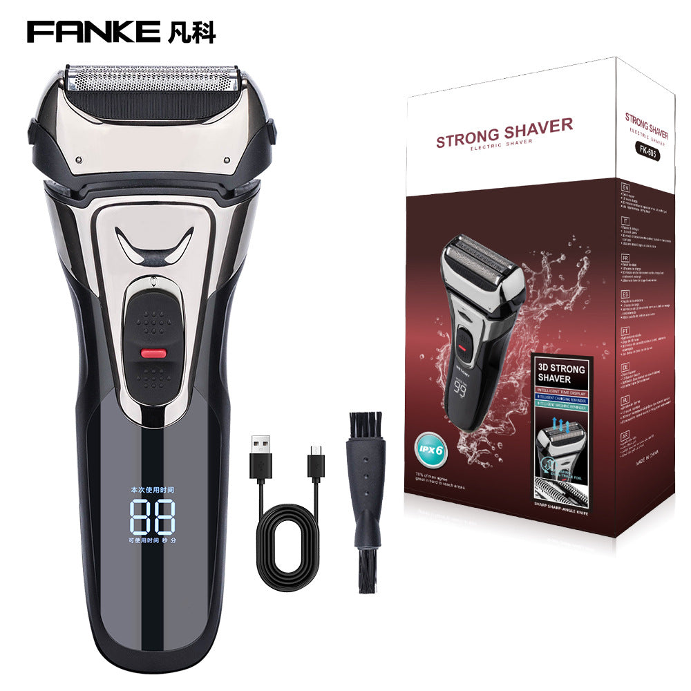 Men's reciprocating shaver electric shaver full body washable three-blade pop-up smart anti-pinch