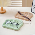 Ins ceramic jewelry tray necklace glasses display plate entryway key storage bedroom vanity decorative ornament