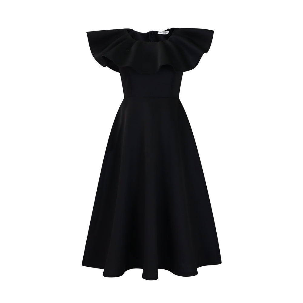 D3329 independent station fashioneleganteleganceruffles large skirt banquet dress cross-border evening party dress