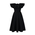 D3329 independent station fashioneleganteleganceruffles large skirt banquet dress cross-border evening party dress