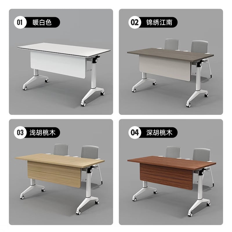 Saint rico movable training table foldable conference bench table office desk flip table desk and chair