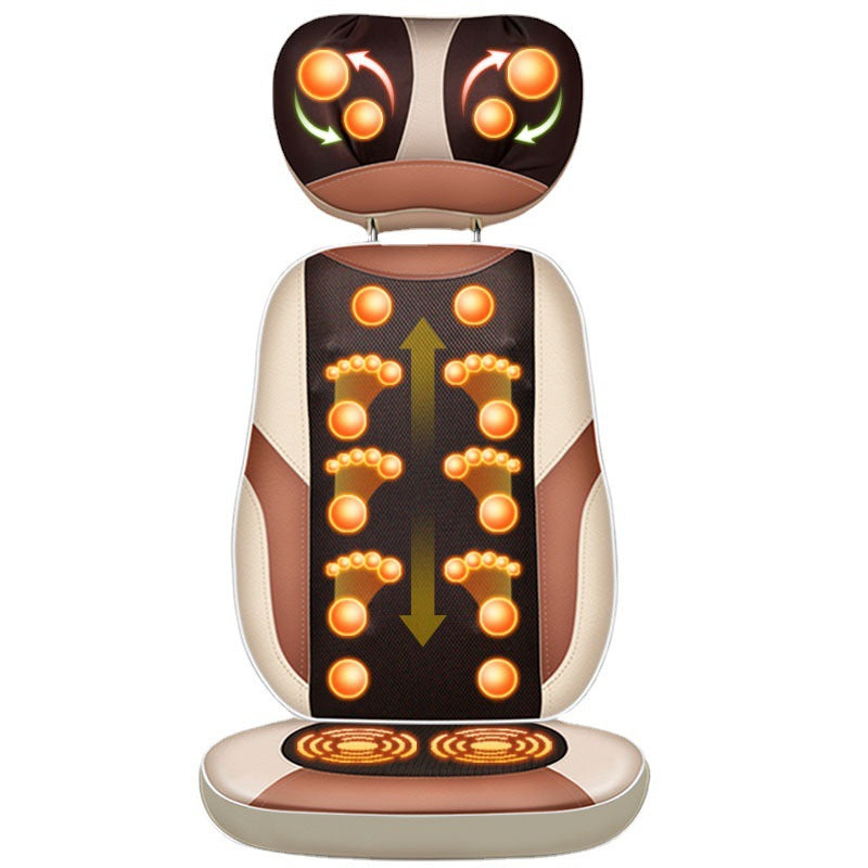 Massage cushion neck lumbar back cervical spine massager kneading pushing folding massage chair cushion massage pillow