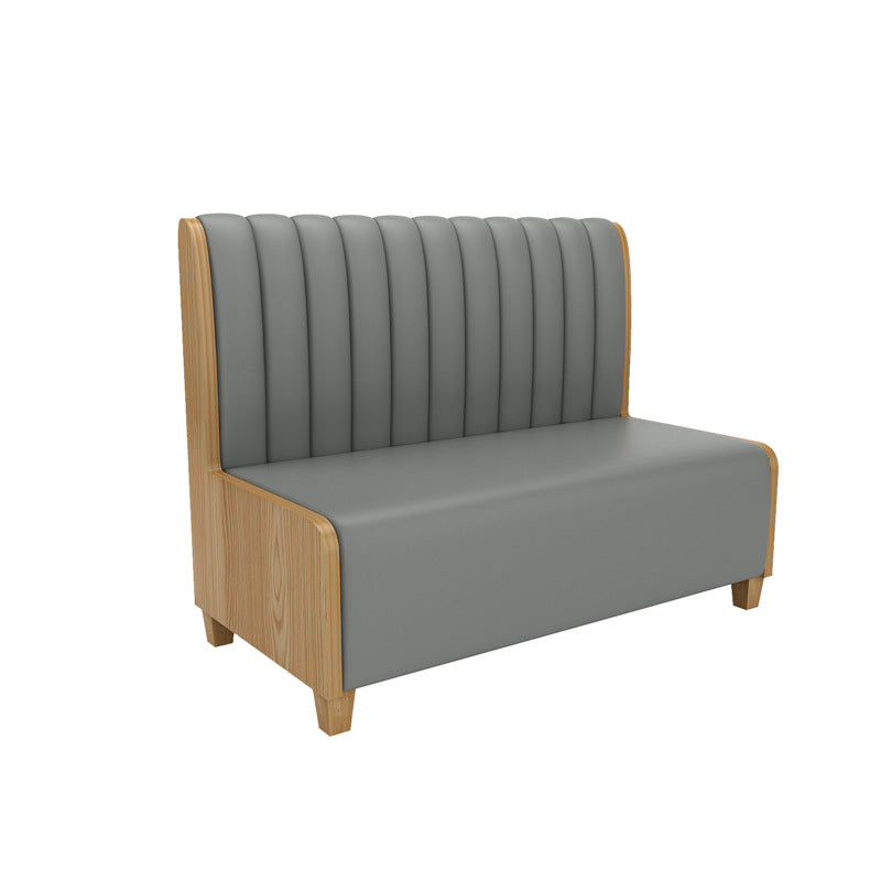 Coffee Western Restaurant Solid Wood Wall Card Seat Sofa Hotel Commercial Catering Hot Pot Milk Tea Shop Table and Chair Combination