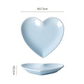 Creative heart-shaped ceramic dish - unique heart plate for snacks, jewelry, home use, cake, fruit, and heart-shaped desserts