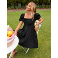 fashionsweetelegant floral casualelegance puff sleeve pastoral style printing holiday dress