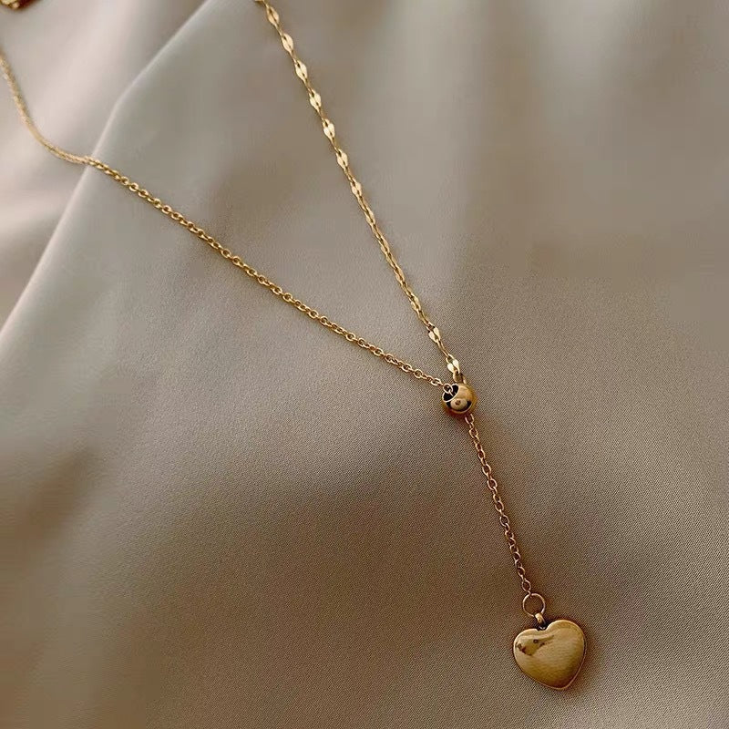 Titanium steel small waist necklace women's fashion accessories clavicle chain niche stylesweater chain couple necklace jewelry wholesale dropshipping