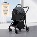 Pet stroller - lightweight, foldable, detachable - portable, shock-absorbing, and breathable for small to medium-sized dogs and cats