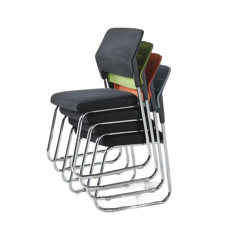 Mesh fabric office chair for computer training, conference room, and extended sitting – ergonomic, minimalist design with mahjong armrests, breathable and suitable for reception areas