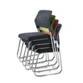 Mesh fabric office chair for computer training, conference room, and extended sitting – ergonomic, minimalist design with mahjong armrests, breathable and suitable for reception areas