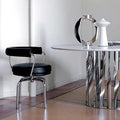 Bauhaus nordic dining chair light luxury stainless steel chair medievalcasual designer negotiation conference office chair back chair