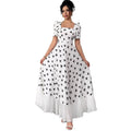 european and american cross-border new french polka dot bodycon dress