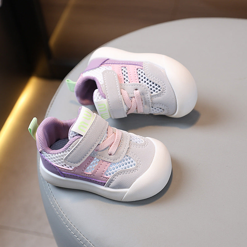Baby first walker sandals summer lightweight soft sole breathable mesh shoes for boys and girls, infant and toddler shoes, ages 1-3