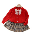 Girls' cardigan sweater set - two-piece autumn  collection - baby girl outerwear - chanel-inspired girls' outfit