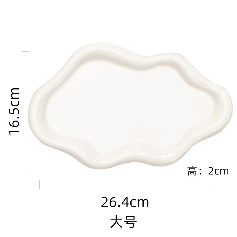 Nordicins creative large asymmetrical storage tray jewelry storage ceramic tray popular style photo prop tray