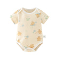 Baby romper spring autum triangle crawling short-sleeved male and female baby cotton 0-1 year old jumpsuit girl butt wrap
