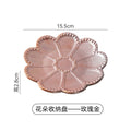 Ins electroplating creative ceramic flower pattern stylish ceramic jewelry storage tray high-looking photo prop display tray