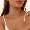 European and american cross-border hot-selling real gold brass electroplated fashion full circle colorful seed bead tassel women's elegant necklace