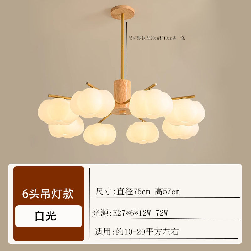 Log living room chandelier dining room light Japanese-style wabi-sabi wind homestay lighting retro wind hotel shop light bedroom lighting