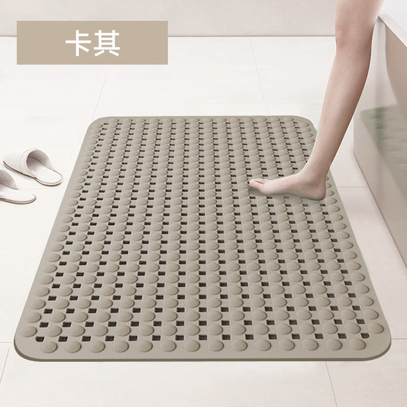 Bathroom non-slip mat, environmentally friendly material PVC bath toilet foot pad, anti-drop massage suction cup, non-slip drain foot pad